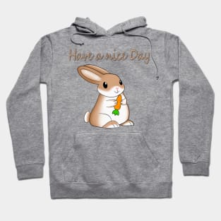 Have a nice day bunny eating carrot Hoodie
